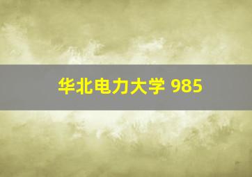 华北电力大学 985